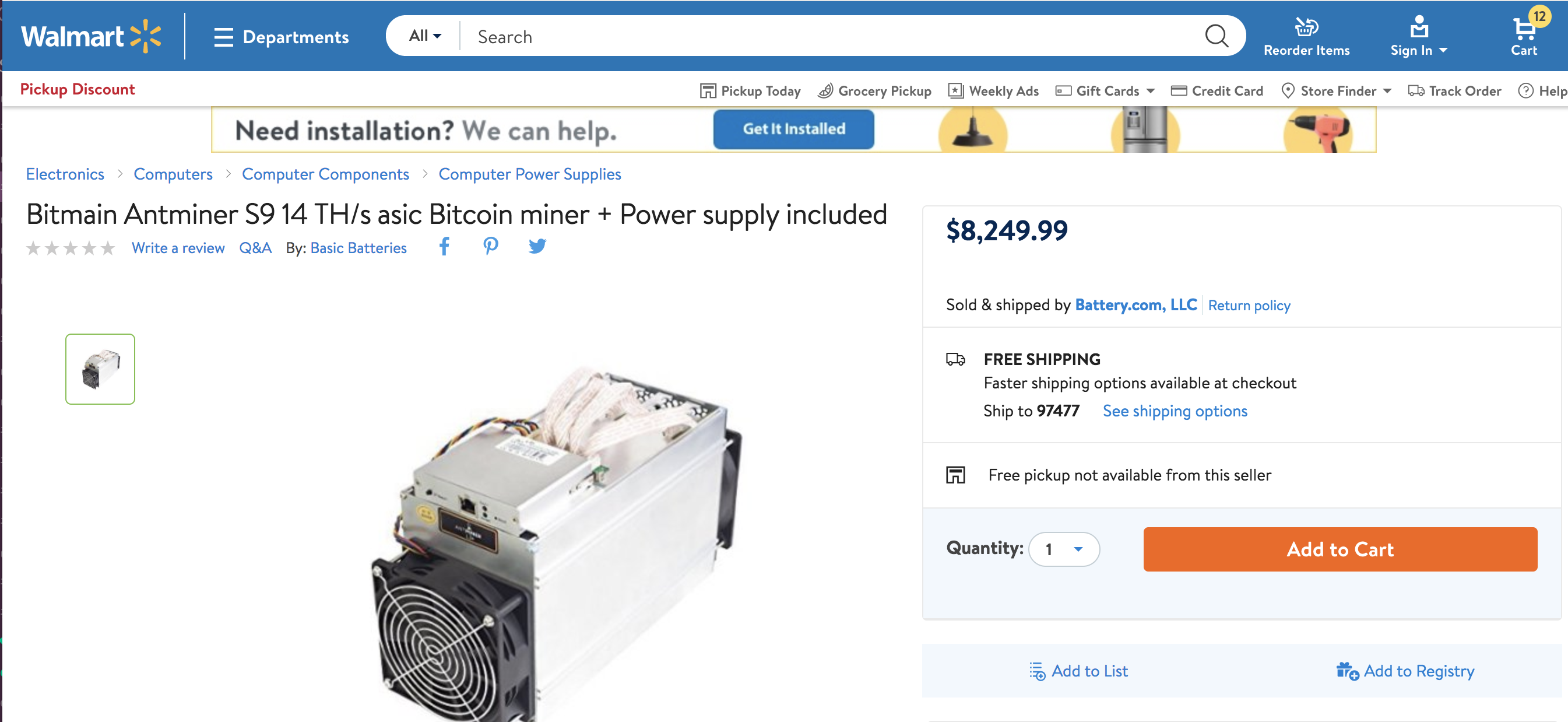 Pay for groceries with bitcoin via eGifter’s new Walmart giftcard